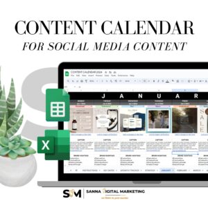 Content Calendar Template - Black Theme - feature image