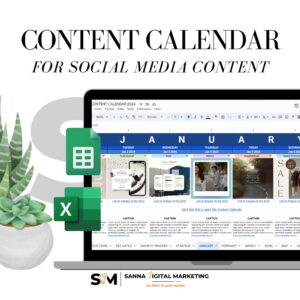 Content Calendar Template - Blue Theme - feature image