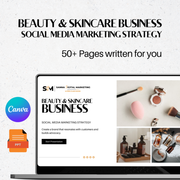 Beauty Business Social media strategy - 50+ pages written for you