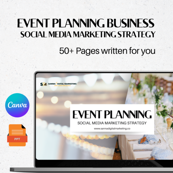 EVENTS PLANNING Business Social media strategy - 50+ pages written for you