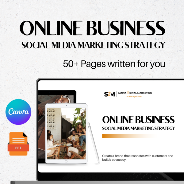 ONLINE Business Social media strategy - 50+ pages written for you