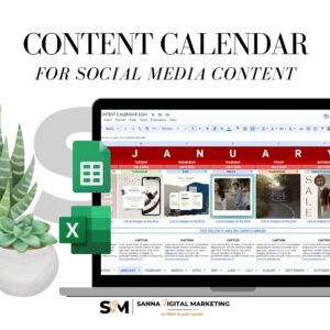 Content Calendar Template - Red Theme - feature image