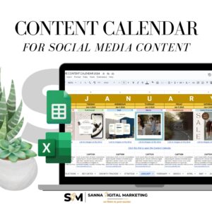 Content Calendar template - Yellow Theme - feature image