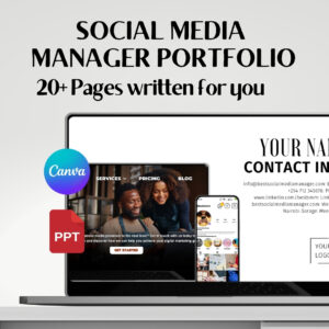 Social Media Manager Portfolio Template - Clean - in kenya