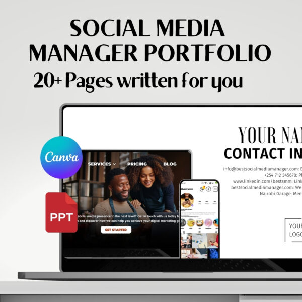 Social Media Manager Portfolio Template - Clean - in kenya