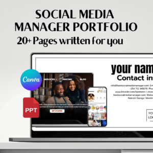 Social Media Manager Portfolio Template - Boxed - in kenya