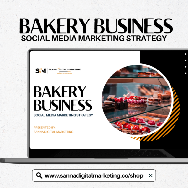 BAKING BUSINESS - SOCIAL MEDIA MARKETING STRATEGY Template - MAIN PRODUCT IMAGE