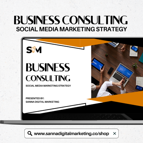 BUSINESS CONSULTING - SOCIAL MEDIA MARKETING STRATEGY Template - MAIN PRODUCT IMAGE