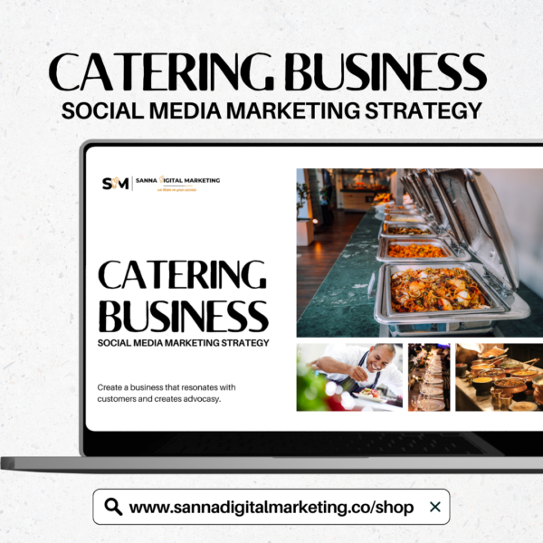 CATERING BUSINESS - SOCIAL MEDIA MARKETING STRATEGY Template - MAIN PRODUCT IMAGE