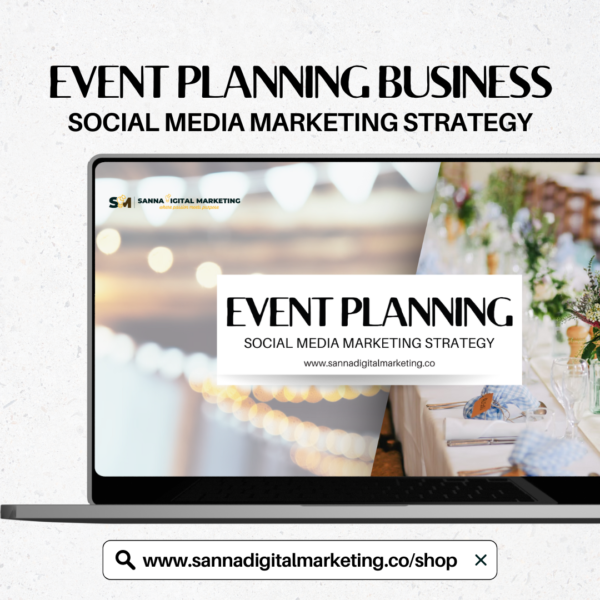 EVENT PLANNING BUSINESS - SOCIAL MEDIA MARKETING STRATEGY Template - MAIN PRODUCT IMAGE