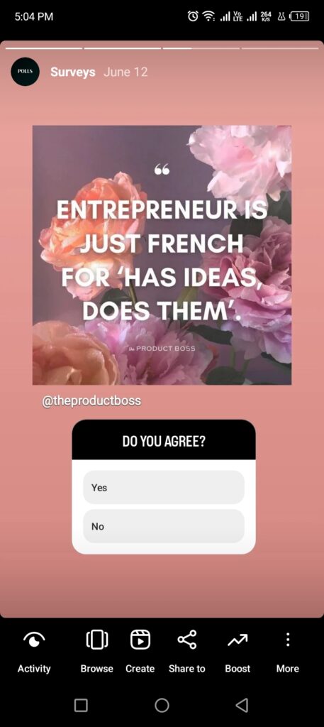 How To Use Stories On Social Media To Grow Your Small Business In Kenya - demonstration of how to use Instagram stories interaction features exhibit c