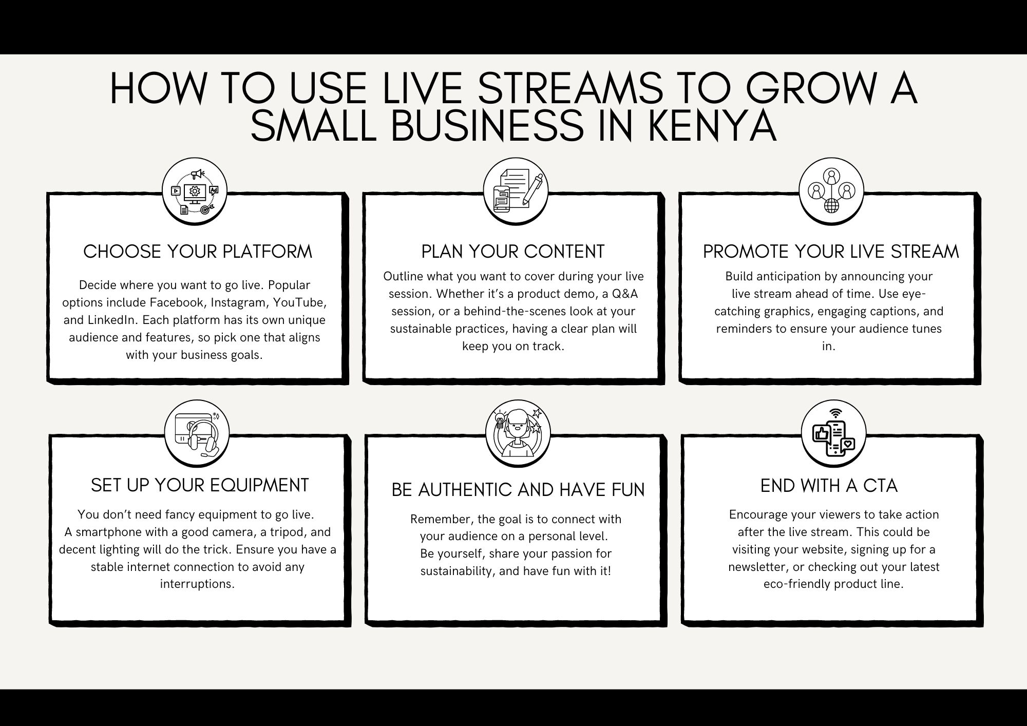 How To Use Live Streams To Grow A Small Business In Kenya: A Step-By-Step Guide - Blog infographic