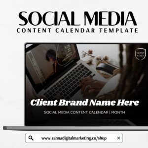 SOCIAL MEDIA CONTENT CALENDAR TEMPLATE - MAIN PRODUCT IMAGE 1