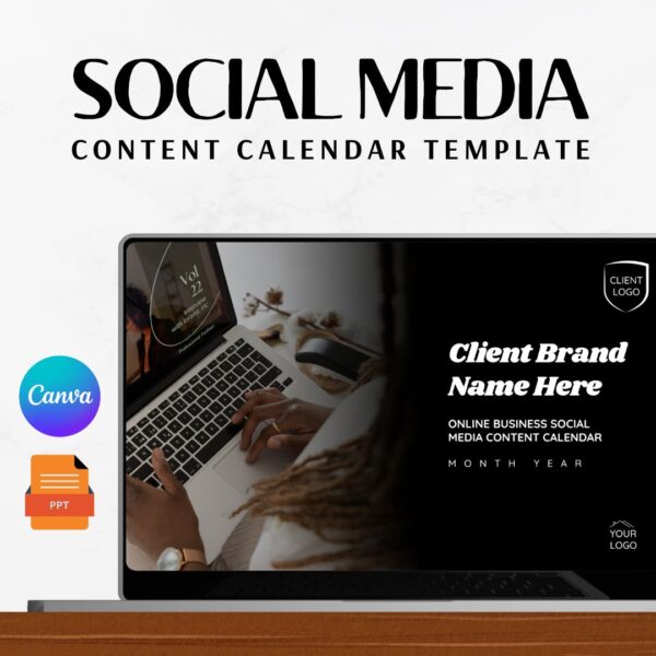 SOCIAL MEDIA CONTENT CALENDAR TEMPLATE - MAIN PRODUCT IMAGE 2